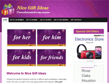 Tablet Screenshot of nice-gift-ideas.com